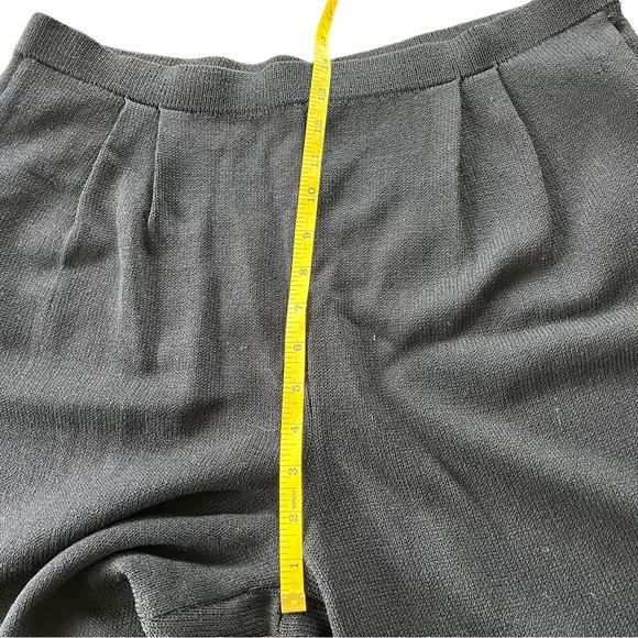St. John Sport Black Knit Pants Pleats Pockets size 16 - Picture 4 of 6